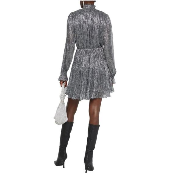 NWT O.P.T Lluvia Dress Silver Medium - Picture 4 of 14